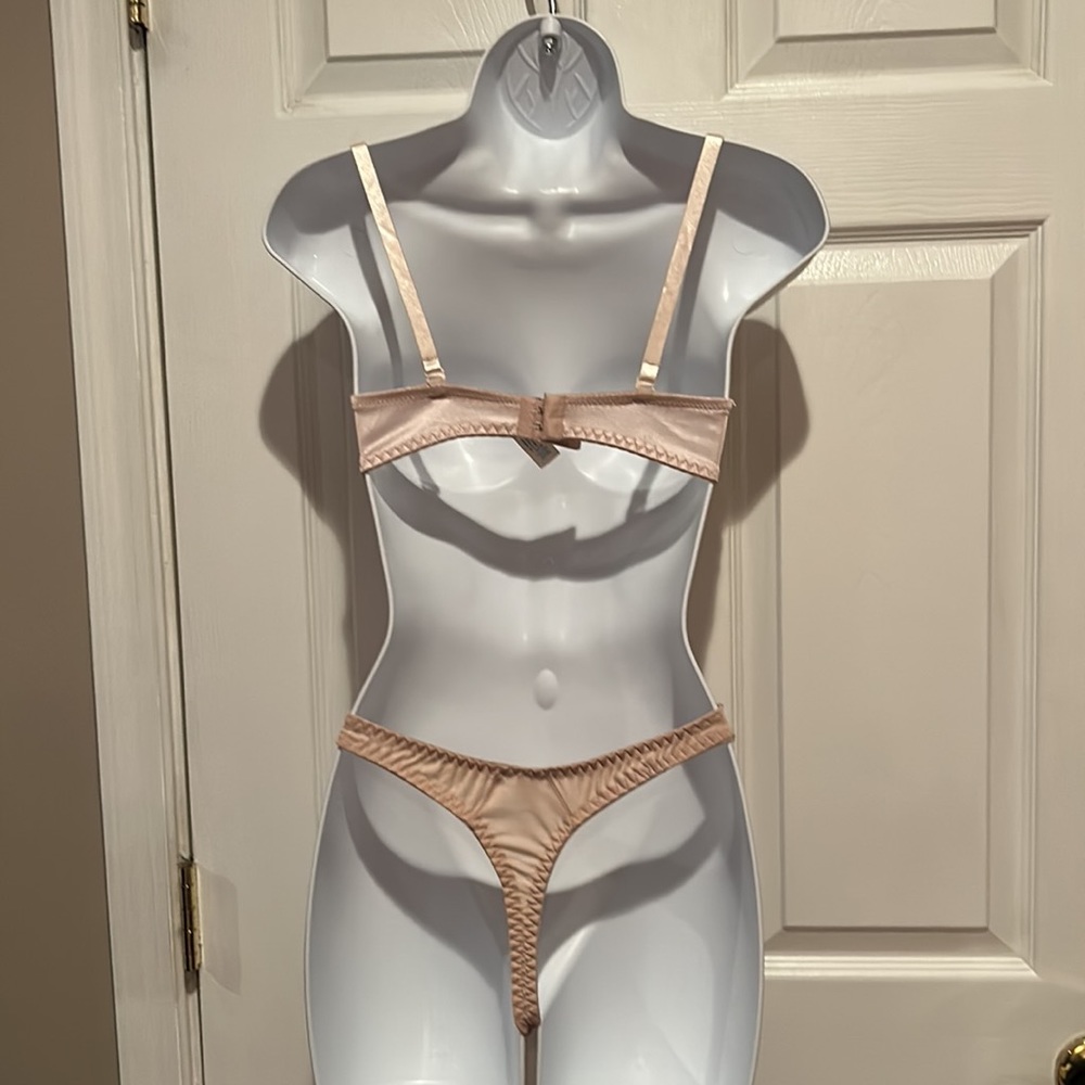 Maidenform Light Tan Underwire Bra and Thong Pantie Set - Picture 5 of 8